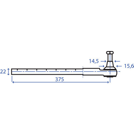 TESTINA STERZO L375 TUBO 22-7 C14,5/15,6