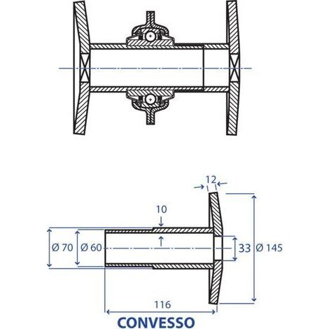 SEMIDISTANZIALE CONVESSO D.145 L.116