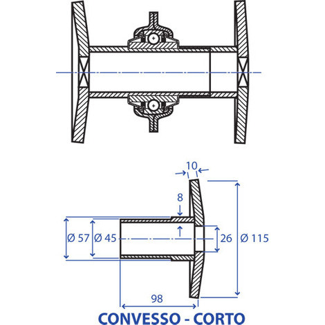 SEMIDISTANZIALE CONVESSO D.115 L.98