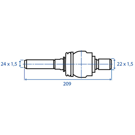 SNODO STERZO L209 M24X1,5DX-M22X1,5DX