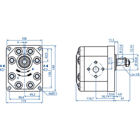 POMPA GR 3 A43X SX 20 CC