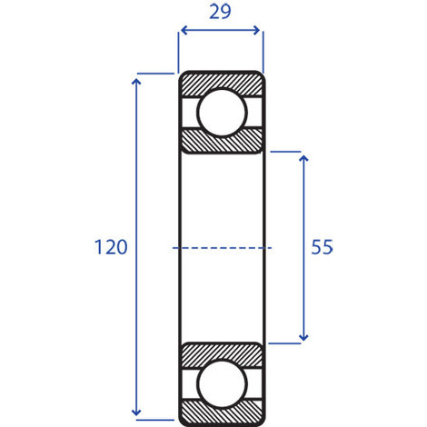 CUSCINETTO RADIALI 55X120 SP.29-6311 2RS