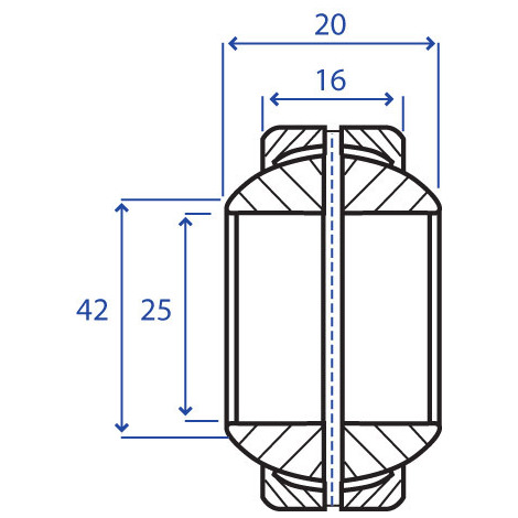 SNODO SFERICO RAD.  GE25ES 2RS