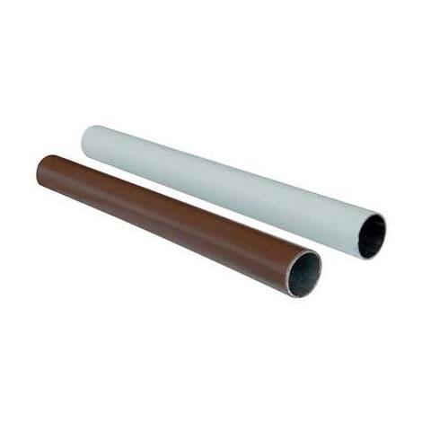 Tubo  armadio  tondo  plasticato - Acciaio  saldato  bianco  mm  18  mt  3,00