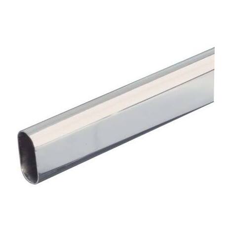 Tubo  armadio  ovale  cromato - Acciaio  saldato  mm  30x15  mt  3