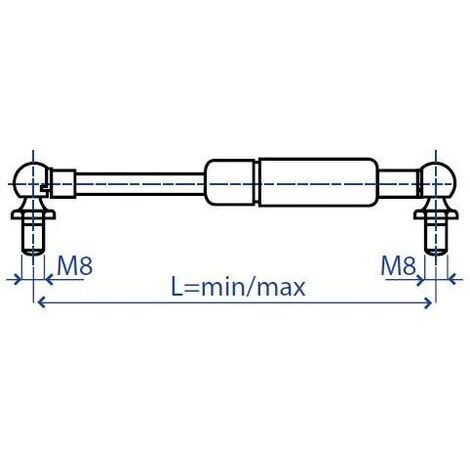 MOLLA A GAS L=400 100N