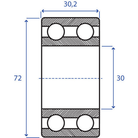 CUSCINETTO OBLIQ.30X72 SP.30-3306 ATN9