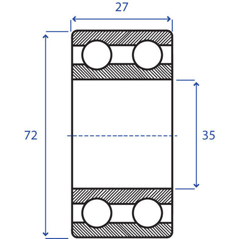 CUSCINETTO OBLIQ.35X72 SP.27-3207 ATN9