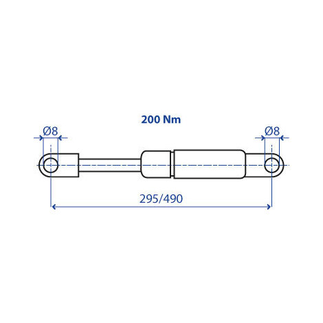 MOLLA A GAS L=498 230N