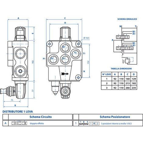 DISTRIBUTORE 120LT 1 LEVA D.E. 1