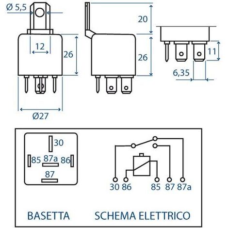 RELAYS AVVIAMENTO 12V CON STAFFA