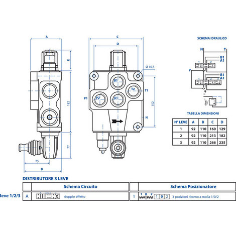 DISTRIBUTORE 120LT 3 LEVE D.E. 1