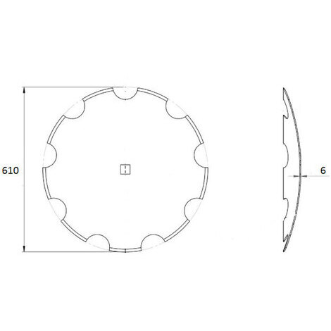 DISCO FRANGIZOLLE 610 DENTATO SPESSORE 6