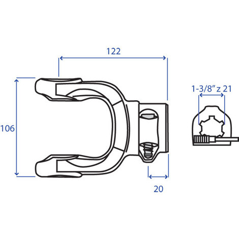 FORCELLA ATT. S.2500 1-3/8