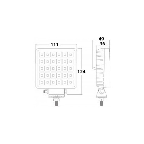 FARO LAVORO QUAD.30 LED C/INTER. 3800LMN