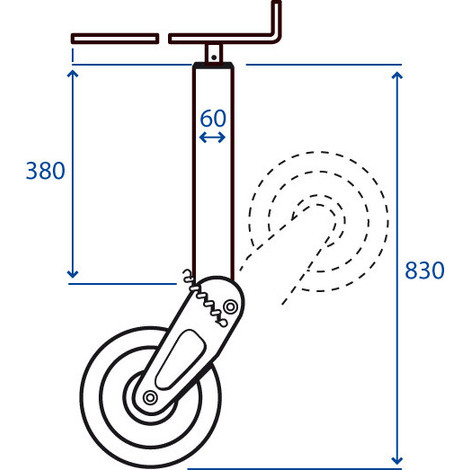 SERVOTIMONE RUOTA GOM.60 X 350 B.MOLLA