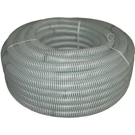 35 mm x 50 mt - tubo spiralato pvc per travaso aspirazione acqua liquidi gasolio