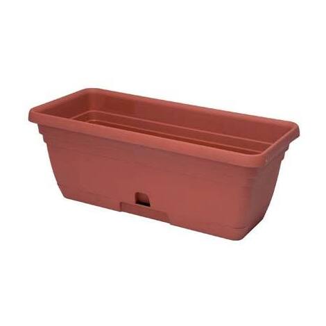 Cassetta  +  riserva  maxi  melissa  ics - Pp  terracotta  cm  55x25  h.cm  21