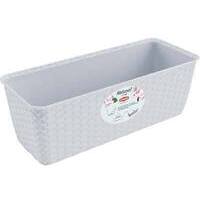 Cassetta + riserva natural stefanplast - Pp rattan bianco cm 50x18 h.cm 16