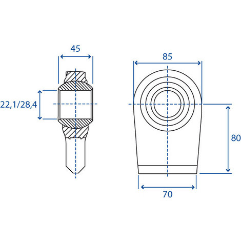 ROTULA F. INCL. 1/2 D.22,1/28,4 PZ.2