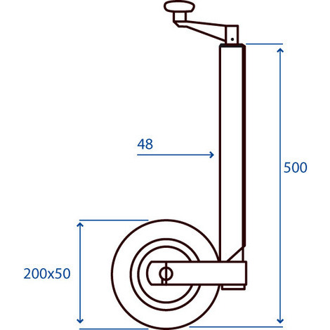 SERVOTIMONE LEGG.RUOTA GOM.48 X 540