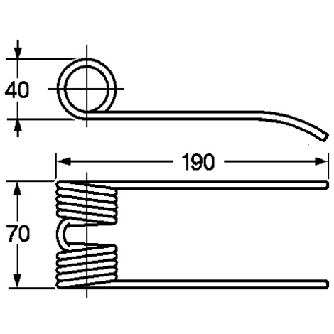 Dente pressa raccoglitrice n.h.