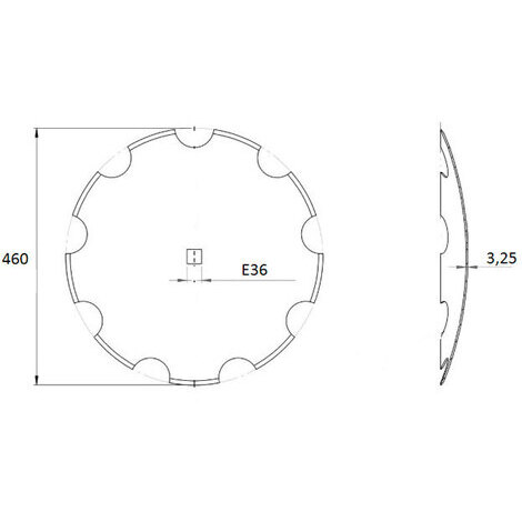 DISCO TIPO SPEDO 460 F.ESAG.36 SP.3,25