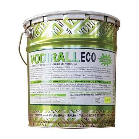 Alluminio  resinoso  vodirall  eco  vodichem - Base  acqua  argento  lt  10