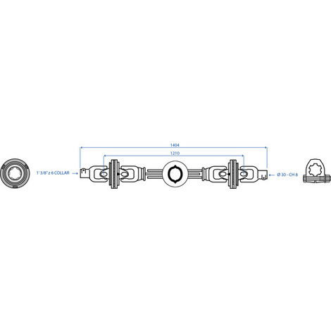 CARDANO BWWZ 2280 1210 OV/1 3/8 D.30 COL