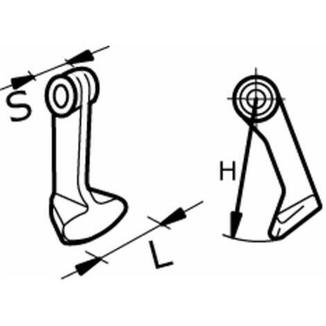 Mazza stampata per trincia H=175 L=88 26 adattabile a Nobili