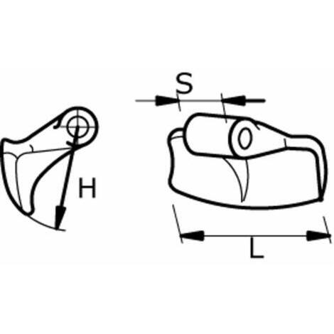 Mazza stampata per trincia H=88, L=150 mm, foro  20,5 adattabile a Rinieri e Sicma