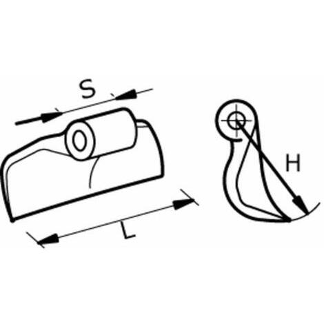 Mazza stampata L=100mm, S=75, H=98,  fori 18,5mm. Adattabile a Dragone