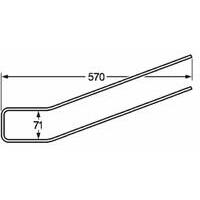 Dente per rastrello adattabile FORT, FONTANESI E SLAM. lunghezza 570mm, Ø filo 6mm