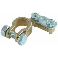 Morsetto per batteria in ottone positivo sezione cavo 25-50 mm², foro A 17,5 mm, foro B 9,1 mm