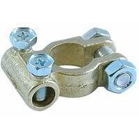 Morsetto batteria in ottone positivo tipo canotto fissaggio a vite per cavo 25 mm²