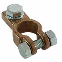 Morsetto batteria positivo in ottone a bullone M8