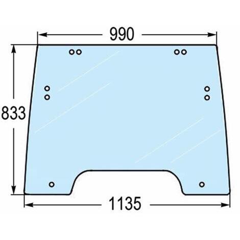 Parabrezza regolabile adattabile rif. originale CNH 82000488