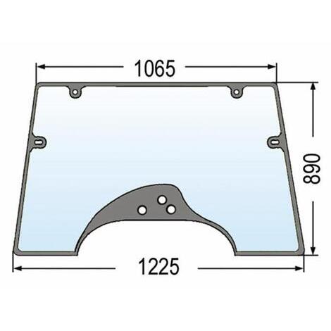 Parabrezza regolabile adattabile rif. originale CNH 134671090