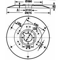Disco portalama Ø 875mm adattabile FAHR rif. 06588889