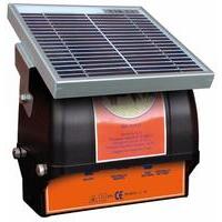 Elettrificatore Ranch AMA S250 a pannello solare 3W completo di batteria ricaricabile 12v2ah lunghezza massima del recinto 2 Km, energia di carica 0,24 Joule