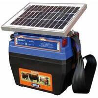 Elettrificatore AMA S450 a pannello solare 5W completo di batteria ricaribile inclusa 12V7Ah Lunghezza massima del recinto 3,5 Km, energia di carica 0,26 Joule