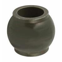 Rotula in materiale 20MnCr5 per terzi punti, diametro sferico 50, spessore 51, diametro foro 25,4