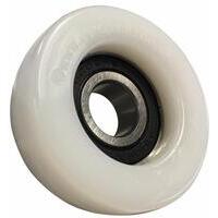 Rullino per molle ranghinatore adattabile Pottinger e Stoll. Misure: Ø esterno 55mm, Ø interno 15mm, altezza 29mm