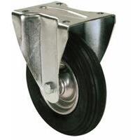 Ruota pneumatica Ø 200mm con supporto fisso in acciaio