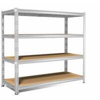 Scaffale a incastro piani in legno L150xH180xP60 cm con portata per piano 250kg con innovativo sistema che elimina la necessità di viti con piani che si fissano direttamente ai montanti