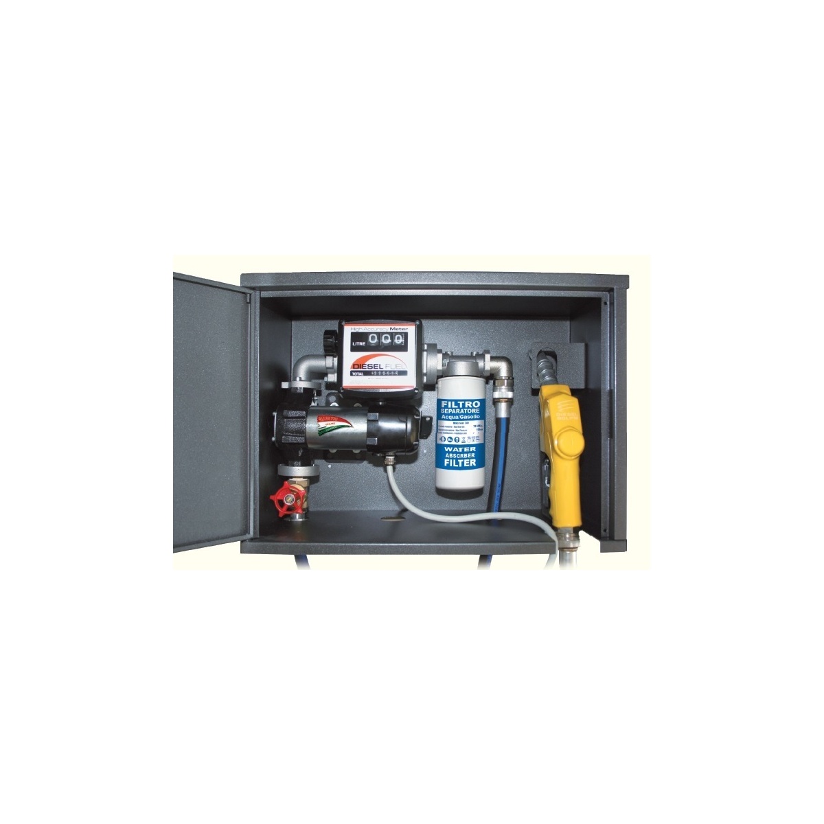 SECURITY BOX PER ELETTROPOMPA DIESEL 12V 80lt/min CON CONTALITRI