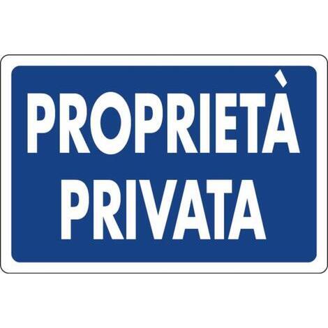 Cartello segnaletica linea privata 30x20 in plastica