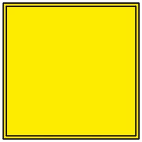 Spia gialla neutra quadrata 24x55 mm, dima di foratura  20 mm