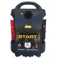 Start booster 12V 5000A. Monta 2 batterie 12V17AH. Omologato CE.Lunghezza cavi 1mt. Pinze isolate.Cavo di ricarica 12V Caricatore automatico