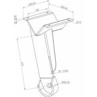 Supporto disco anteriore per disco da 460 e 510 mm e per tubolare 80x80 mm